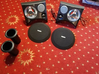 set 2 fete cu 4 difuzoare pentru Boxe Audio PHILIPS - Perfecta Stare/made in RFG foto