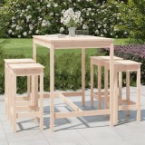 VidaXL Set mobilier de bar pentru grădină, 5 piese, lemn masiv de pin