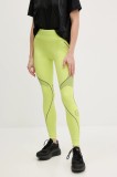 adidas by Stella McCartney leggins de antrenament TruePace culoarea verde, cu imprimeu, JJ0132
