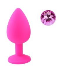Dop Anal Silicone Buttplug, Large, Roz/Roz, Guilty Toys