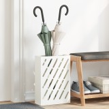 vidaXL Suport pentru Umbrele Alb Metal Compact Inserții Decorative