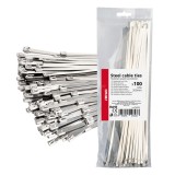 Coliere metalice de strangere din otel inoxidabil 4.6x300 mm, set 100 bucati, pentru aplicatii industriale, auto si constructii, AMiO