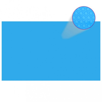 vidaXL Prelată de piscină, albastru, dreptunghiular, 500 x 300 cm, PE foto