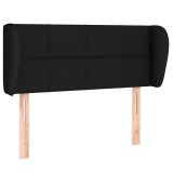 Cumpara ieftin Tablie de pat cu aripioare negru 93x23x78/88 cm textil