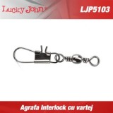 AGRAFA CU VARTEJ LUCKY JOHN INTERLOCK BN Nr.12 15kg 7buc/plic