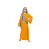 Costum carnaval Pastor pentru copii cu halat, esarfa si batic, 7-8 ani (120/130 cm)