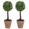 Gossi plante artificiale cimisir cu ghiveci, 2 buc. verde 41 cm minge