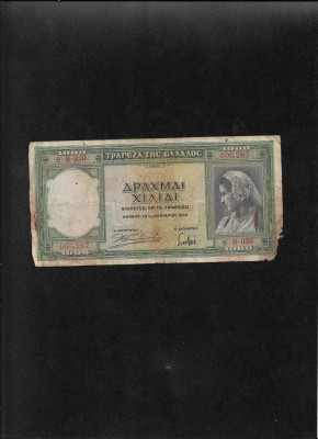 Grecia 1000 drahme drachmai 1939 seria006287 uzata foto