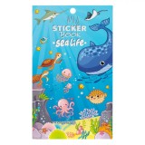 Set 6 Foi Autocolante Marine, Pești și Animale, Multicolor, 14.5x24.5cm, Decor Caiete, Cărți, Desene