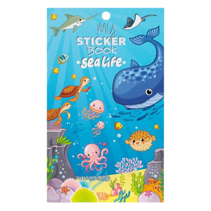 Set Autocolante Marine, Modele Pești și Animale, 6 Foi, Multicolor