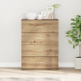 VidaXL Bufet cu sertar stejar artizanal 60 x 39 x 80 cm Lemn compozit
