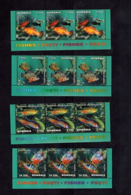 Romania 2012 Fauna Pesti Triptic MNH 3 serii complete LP 1944 foto