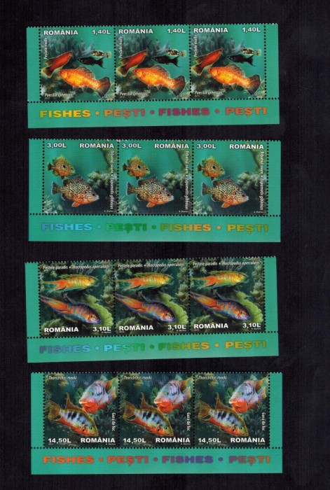 Romania 2012 Fauna Pesti Triptic MNH 3 serii complete LP 1944