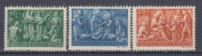UNGARIA 1943 CRACIUN SERIE MNH foto