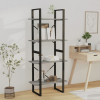 Biblioteca Gossi 4 Nivele, Gri Sonoma, 60x30x140 cm, Lemn Compozit, Rafturi Depozitare Carti, Living, Birou