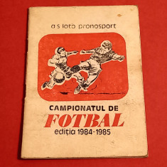 Programul turului campionatului national de fotbal 1984-1985