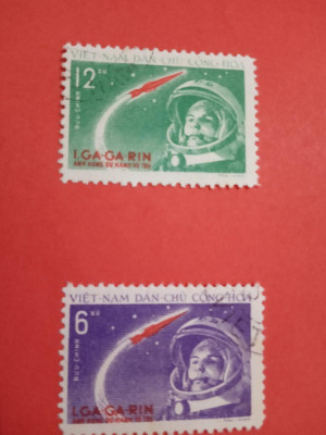 VIETNAM, GAGARIN - SERIE COMPLETĂ ȘTAMPILATĂ foto