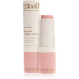 Attitude Oceanly Plastic Free Makeup lip gloss cu efect de hidratare culoare Silky Pink 3.4 g