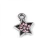Pandantiv decorativ steluta cu strasuri, diametru 9 mm Roz, Crisalida