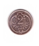 Moneda Austria 2 heller 1915, stare buna, curata