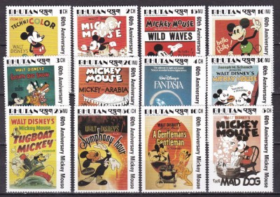 Bhutan 1989 Disney MI 1121-1132 MNH foto