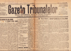 HST Z202 Gazeta Tribunalelor 9/1919 anul I foto
