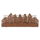Cumpara ieftin Candela Casute metal maro 30x9x11 cm