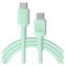 Cablu Greencell PowerFlex din silicon USB-C 2m 100W &Icirc;ncărcare rapidă PD Verde
