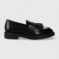 Vagabond Shoemakers mocasini de piele ALEX W femei, culoarea negru, cu toc plat, 5648.004.20