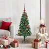 VidaXL Pom de Crăciun Artificial pentru Colț Verde 120 cm PVC și Metal 3397249