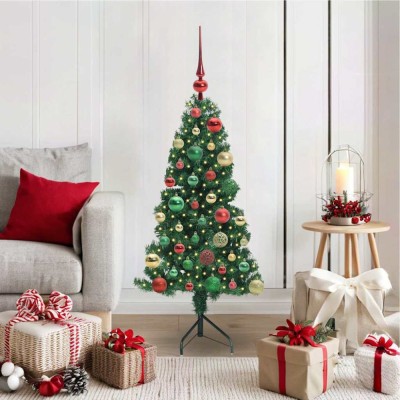 vidaXL Pom de Crăciun Artificial pentru Colț Verde 120 cm PVC și Metal 3397249 foto
