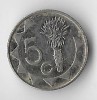 Moneda 5 cents 2009 - Namibia, Africa, Cupru-Nichel