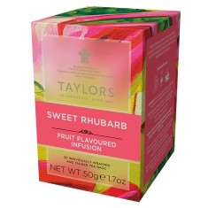 Taylors of Harrogate Sweet Rhubarb Ceai Infuzie, 20 pliculete