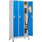 Vestiar metalic Premium cu picioare 3 usi color albastru 900x450x1920 mm (LxlxH), Asamblat, Extra Plus