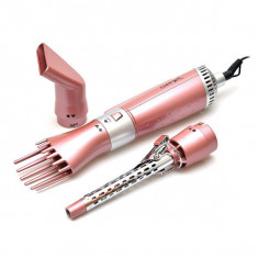 Perie electrica cu aer cald, Gemei GM-4831- 7 in 1, Pink, 2200W foto