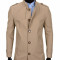 Trench pentru barbati, bej, stil palton, elegant, nasturi, casual, slim fit - C269