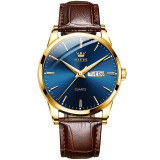 Cumpara ieftin Ceas barbatesc Olevs Piele Quartz Analog Clasic Casual Data