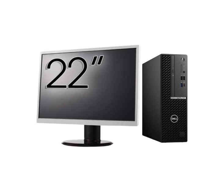 Pachet Calculator Second Hand DELL OptiPlex 5080 SFF, Intel Core i5-10500 3.10 - 4.50GHz, 16GB DDR4, 512GB SSD + Monitor 22&amp;quot; NewTechnology Media