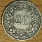 Elvetia - moneda de colectie an rar- 20 rappen 1883 B - Libertas - frumoasa !