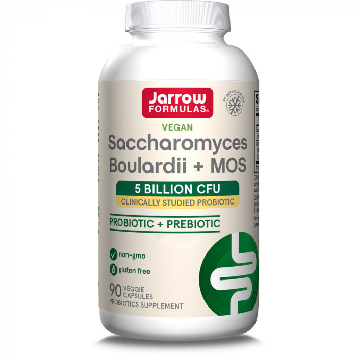 Supliment alimentar Saccharomyces Boulardii + MOS Jarrow Formulas, 90 capsule