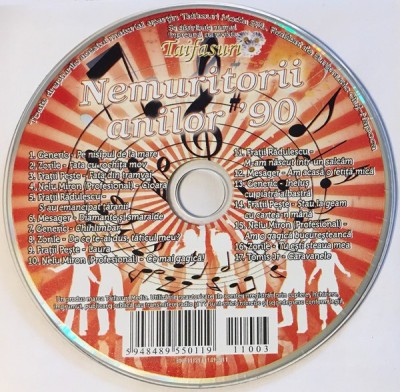 CD Nemuritorii anilor &amp;#039;90 manele Generic Zorile Meridian Nelu Miron Tomis jr. foto