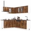 Set dulap de bucătărie din 11 piese &bdquo;Kalmar&rdquo; stejar afumat Lemn