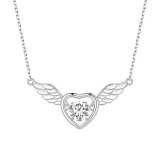 Lant din Argint --INIMA Cu Aripi De Inger -- Arg402E, Argintboutique