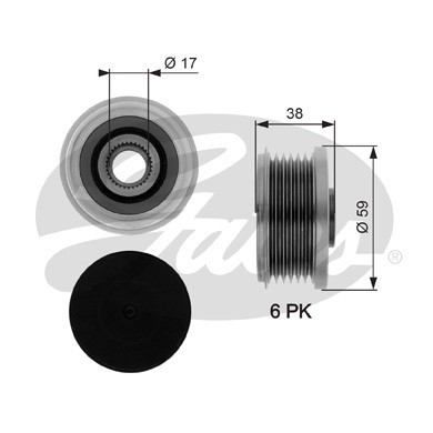 GATES OAP7077 DriveAlign&reg; Sistem roata libera, generator