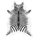 Cumpara ieftin Covor alb-negru, 120x170 cm, model zebra lavabil anti-alunecare
