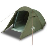 Cort camping tunel pentru 3 persoane verde masliniu impermeabil