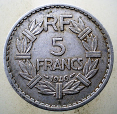 1.137 FRANTA 5 FRANCS FRANCI 1946 B foto