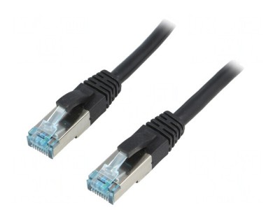 Patch Cord S/FTP Cat 6a Negru 10m foto