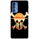 Husa compatibila cu Motorola Moto G22 model One Pice Skull, Silicon, TPU, Viceversa, Transparent, Carcasa