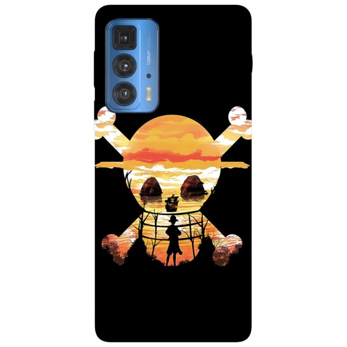 Husa compatibila cu Motorola Edge 20 Lite model One Pice Skull, Silicon, TPU, Viceversa